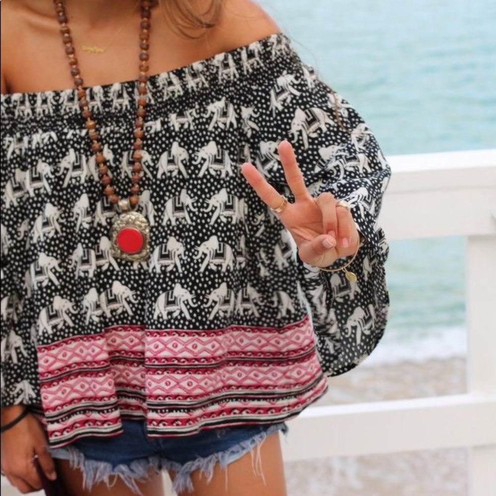*3 for $20!* Boho Off The Shoulder Top